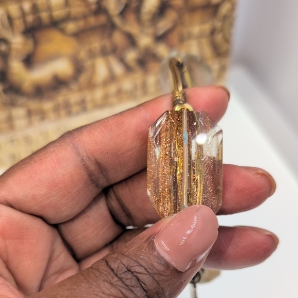 Bourbon and Bowties Gold and Brown Crystal Bracelet - Picture 5 of 7